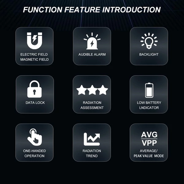 KKmoon kkm825 kézi elektromágneses többfunkciós elektromágneses sugárzás érzékelő LCD képernyővel