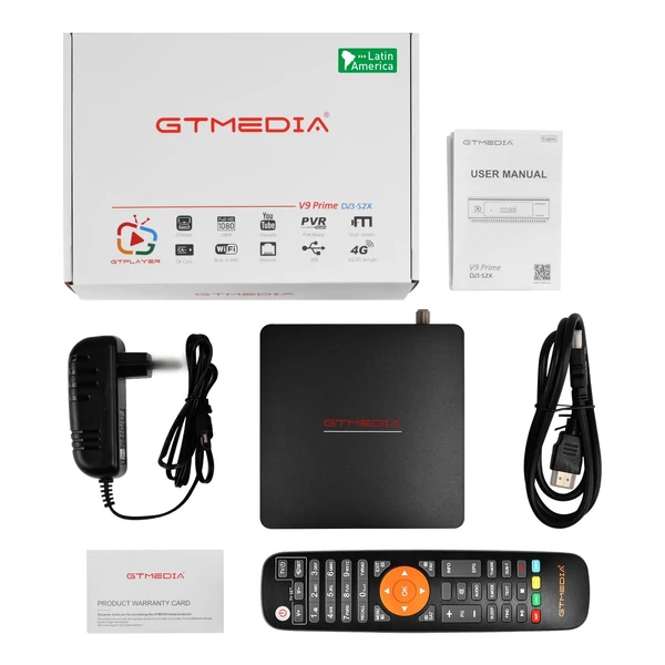 GTMEDIA V9 Prime LA DVB-S/S2/S2X jelvevő támogatás IKS Brazil Set Top Box CA kártyahely Beépített 2.4G WiFi H.265 Digital