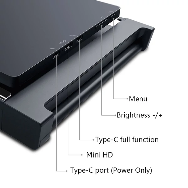 Hordozható háromképernyős monitor laptop bővítőképernyő 1920*1080 felbontás 11.9-14 hüvelykes laptophoz - 11.9 hüvelykes