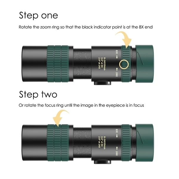 APEXEL monokuláris teleszkóp 8X-24X zoom BAK4 Prism FMC objektív okostelefon tartóval, állvány tárolótáskával