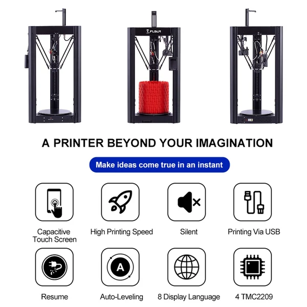 FLSUN Super Racer(SR) Delta 3D nyomtató 260 mm x 330 mm nyomtatási méret