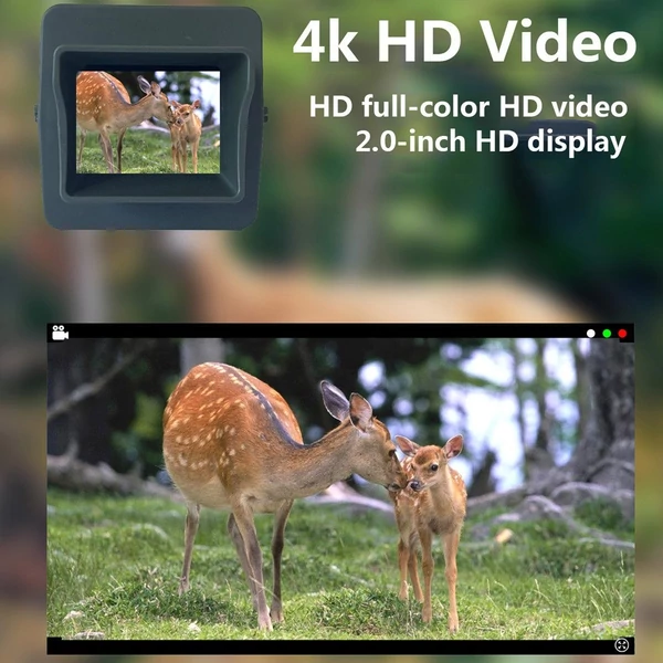 4K hordozható éjjellátó készülék Fényképezés Videórögzítés Monokuláris távcső 20MP 24MP 30MP 32MP 36MP felbontású infravörös fény - Zöld