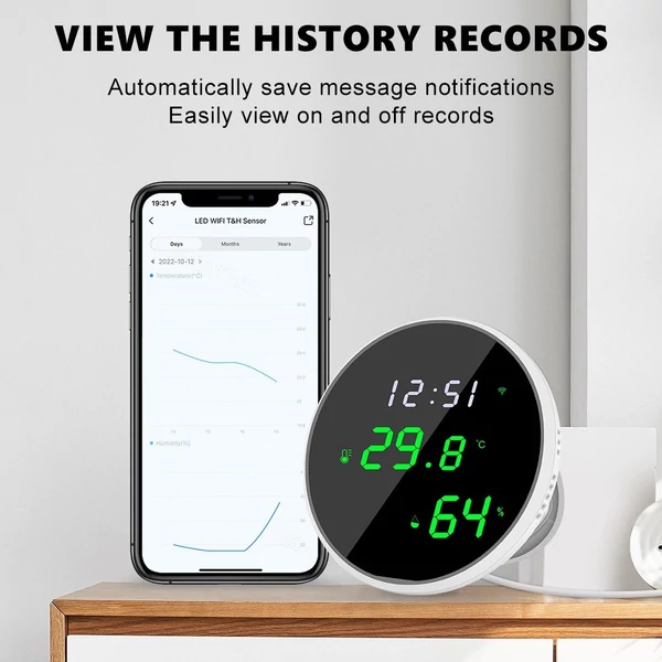 Tuya intelligens Wifi hőmérséklet páratartalom érzékelők APP távfelügyeleti monitor otthoni kapcsolathoz