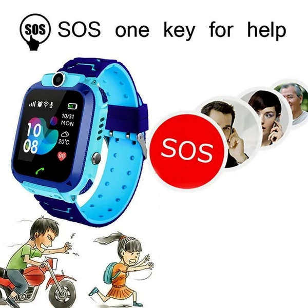 Q12 Kids Smart Watch IP67 Vízálló SIM-kártya hívás Gyermek telefonóra - Kék