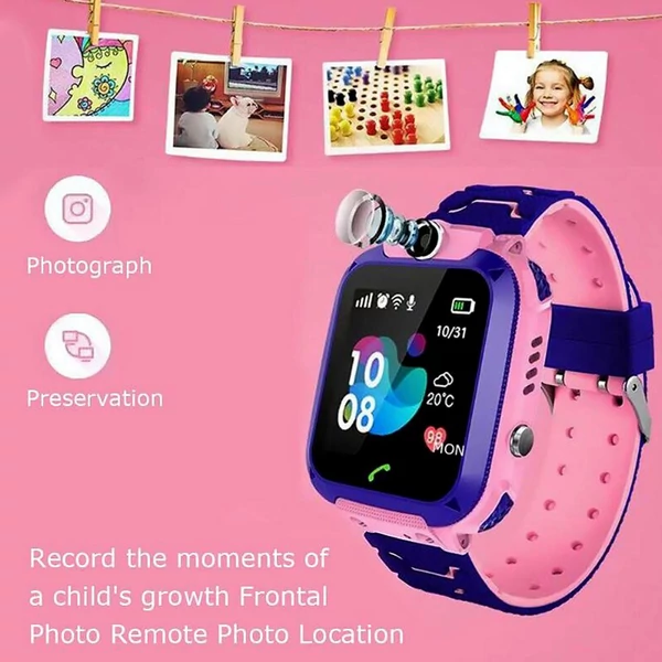 Q12 Kids Smart Watch IP67 Vízálló SIM-kártya hívás Gyermek telefonóra - Kék