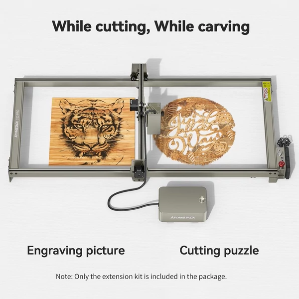 Eredeti ATOMSTACK S20 PRO lézergravírozó gép gravírozó terület Y tengely hosszabbító készlet 850x400mm-re bővíthető