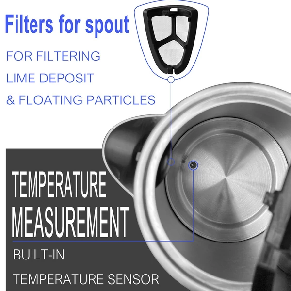 1,7 literes elektromos intelligens vízforraló teához és kávéhoz