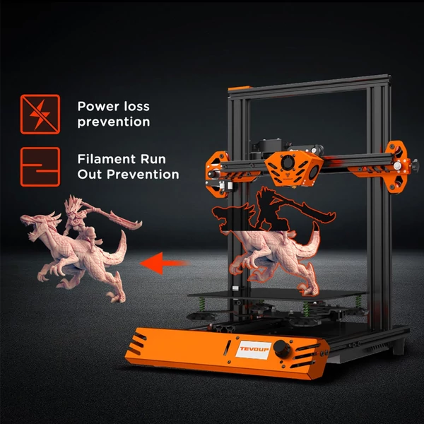 Eredeti TEVOUP TARANTULA PRO 3D nyomtató 235x235x250mm építési térfogat, rácsos üvegplatform