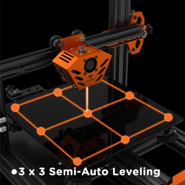 Eredeti TEVOUP TARANTULA PRO 3D nyomtató 235x235x250mm építési térfogat, rácsos üvegplatform