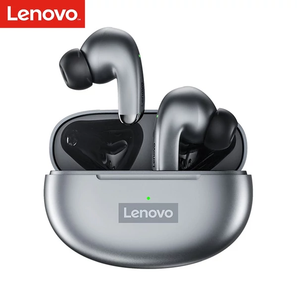 Lenovo LP5 vezetéknélküli, fülbe helyezhető fülhallgató mikrofonnal (2 db) - Ezüst+ fehér