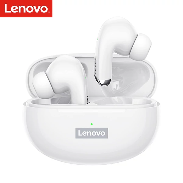 Lenovo LP5 vezetéknélküli, fülbe helyezhető fülhallgató mikrofonnal (2 db) - Ezüst+ fehér