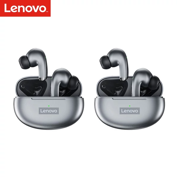 Lenovo LP5 vezetéknélküli, fülbe helyezhető fülhallgató mikrofonnal (2 db) - Ezüst