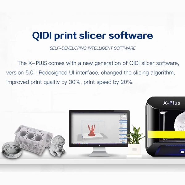 QIDI TECH X-PLUS ipari minőségű 3D nyomtató 4,3 hüvelykes színes érintőképernyővel