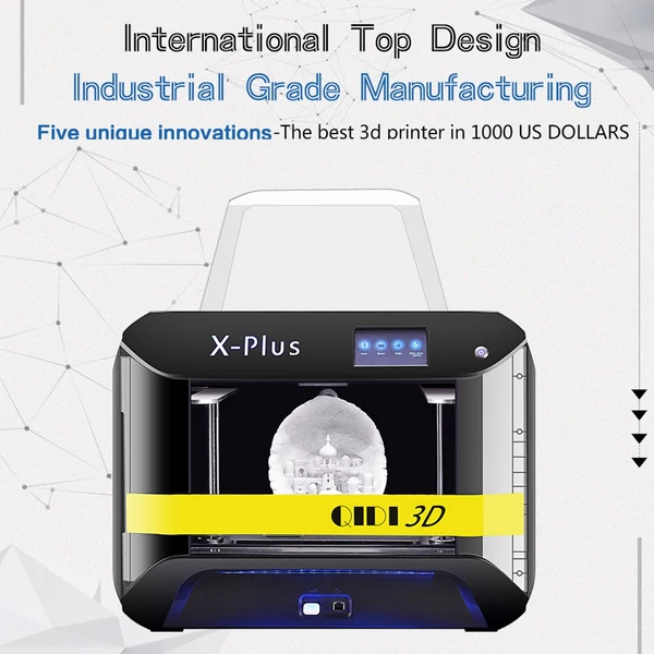 QIDI TECH X-PLUS ipari minőségű 3D nyomtató 4,3 hüvelykes színes érintőképernyővel