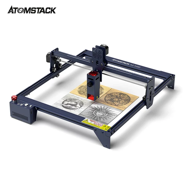 ATOMSTACK A5 M50 5,5 W asztali barkács CNC lézergravírozó vágógép 410x400 mm-es gravírozási területtel