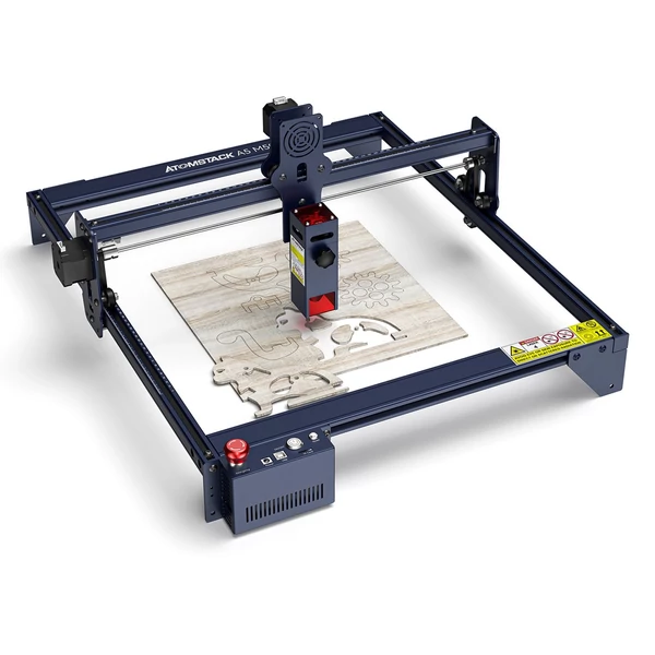 ATOMSTACK A5 M50 5,5 W asztali barkács CNC lézergravírozó vágógép 410x400 mm-es gravírozási területtel