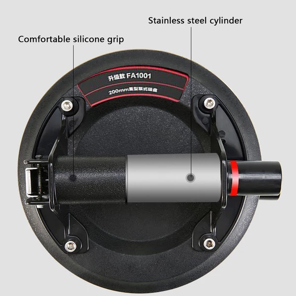 8 hüvelykes vákuumos szívókorong, 200 kg-os teherbírású vákuumos emelő gránitüveg emeléséhez