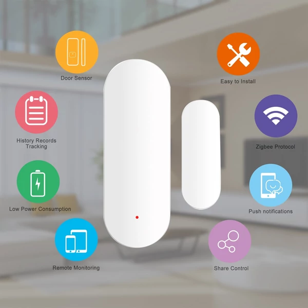 Zigbee Smart Door érzékelő Tuya APP vezérlő ajtó nyitás/zárás érzékelő mágneses kapcsoló ablak érzékelő intelligens otthon biztonsági riasztó