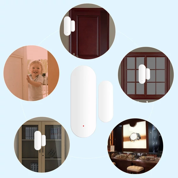 Zigbee Smart Door érzékelő Tuya APP vezérlő ajtó nyitás/zárás érzékelő mágneses kapcsoló ablak érzékelő intelligens otthon biztonsági riasztó