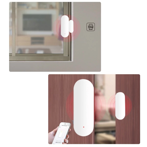 Zigbee Smart Door érzékelő Tuya APP vezérlő ajtó nyitás/zárás érzékelő mágneses kapcsoló ablak érzékelő intelligens otthon biztonsági riasztó