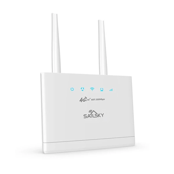 Sailsky XM311 4G LTE WiFi 300 Mbps sebességű vezetéknélküli router SIM-kártya nyílással, FOTA távirányító