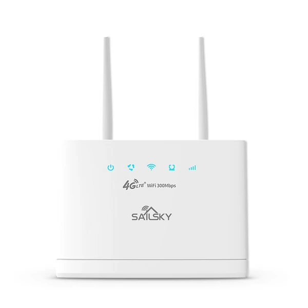 Sailsky XM311 4G LTE WiFi 300 Mbps sebességű vezetéknélküli router SIM-kártya nyílással, FOTA távirányító