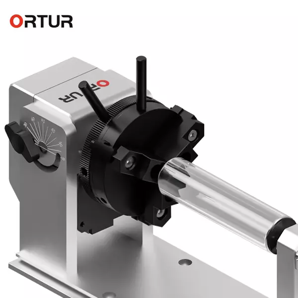ORTUR YRC1.0 forgó henger 180°-os vízszintes billenőszöggel és 360°-ban forgatható gravírozással 3 pofával, különböző méretű tárgyakhoz illeszkedő gyűrűk Bögre kompatibilis az Ortur/Atomstack/Xtool/Twotrees/NEJE/Sculpfun termékkel