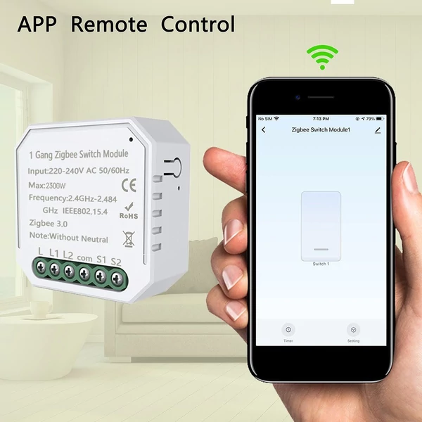 Tuya Zigbee DIY One Way Smart Switch APP Távirányító időzítő fénykapcsoló - 4 modul