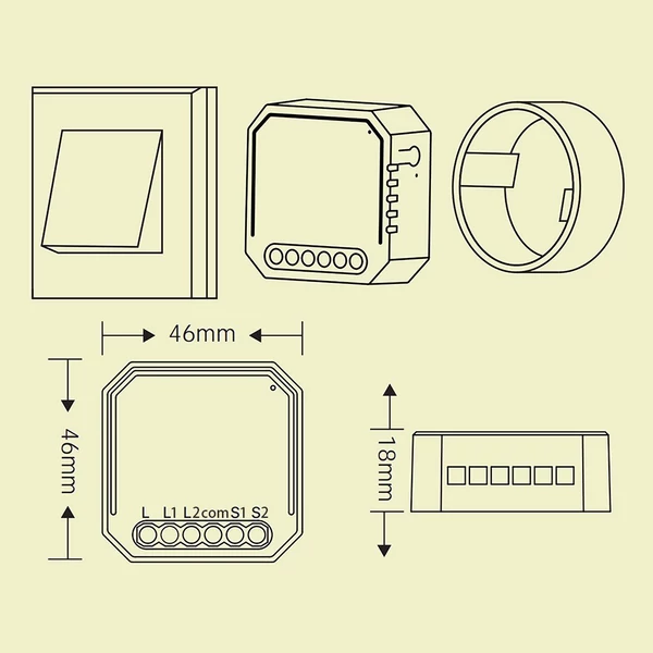 Tuya Zigbee DIY One Way Smart Switch APP Távirányító időzítő fénykapcsoló - 4 modul