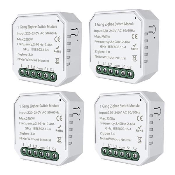 Tuya Zigbee DIY One Way Smart Switch APP Távirányító időzítő fénykapcsoló - 4 modul