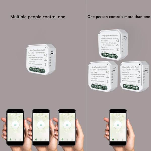 Tuya Zigbee DIY One Way Smart Switch APP Távirányító időzítő fénykapcsoló - 3 modul