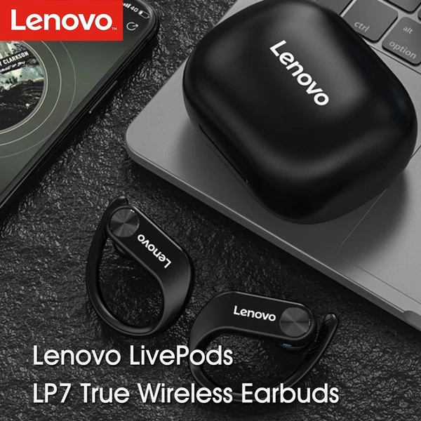 Lenovo LivePods LP7 fülkampós fejhallgató (2 db) - Fekete