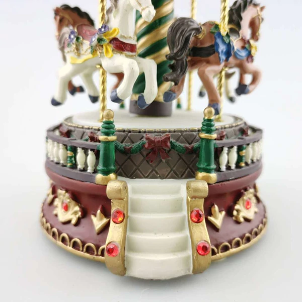 Carousel Music Box karácsonyi ajándék kreatív kézműves gyanta dísz