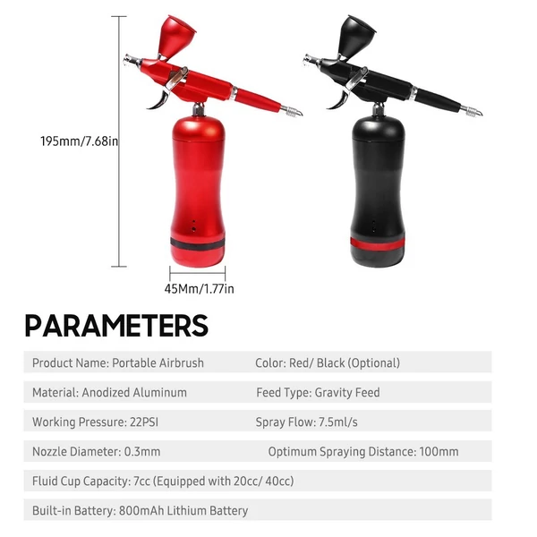 Airbrush automatikus Start & Stop Air Brush 0,3mm 7cm3 gravitációs adagolás