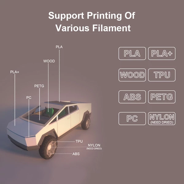 FLSUN V400 FDM 3D nyomtató, 400 mm/s nyomtatási sebesség