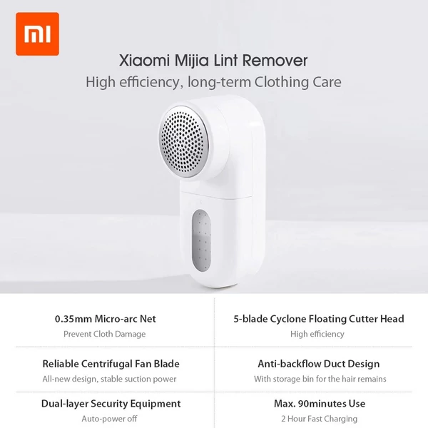 Xiaomi Mijia szöszeltávolító alacsony zajszintű vágógép szövet boholy borotva MQXJQ01KL