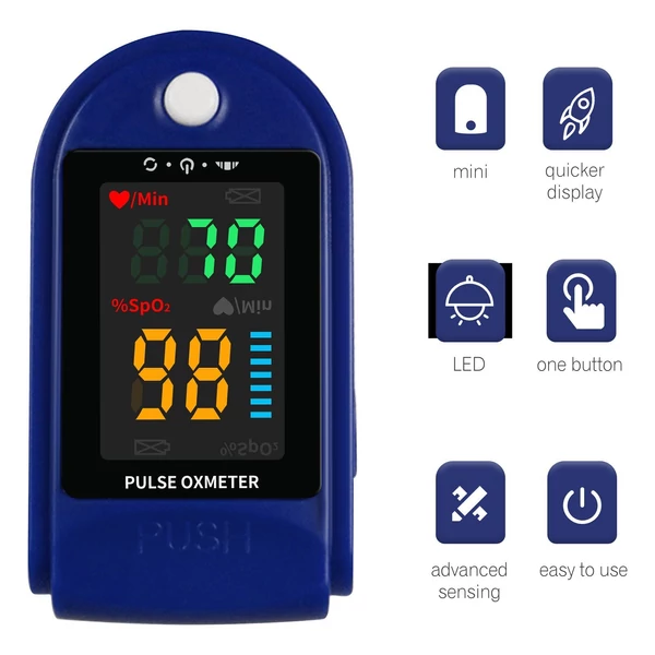 Ujjhegyes pulzoximéter Mini SpO2 monitor oxigéntelítettség monitor