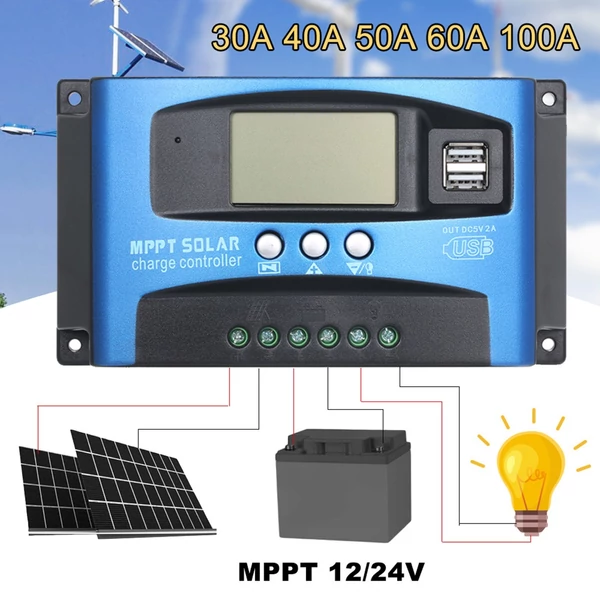 MPPT napelemes töltésvezérlő - 60A