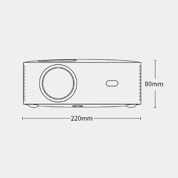 Wanbo X1 OSD projektor 1080P LCD tiszta vetítésű házimozi - Fehér