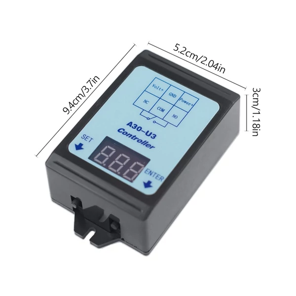 KKmoon DC 6~80V feszültségfigyelő relé időkésleltetett töltés kisütés vezérlő modul Túlfeszültség túlfeszültség védelem 4 üzemmóddal, feszültségszabályozás időzítővel