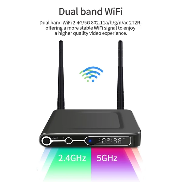 Smart Android 9.0 TV Box S922X Cortex-A73+A53 2.4G és 5G WiFi 1000M LAN H.265 VP9 Dekódoló Miracast HD Media Player BT 4K HD - 4GB / 32GB