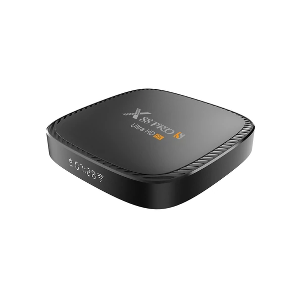 X88 PRO S Android 10.0 Smart TV Box Allwinner H616 négymagos H.265 VP9 6K dekódoló UHD 4K médialejátszó 2.4G/5G kétsávos WiFi 100M LAN BT5.0 távirányítóval - 4GB+128GB