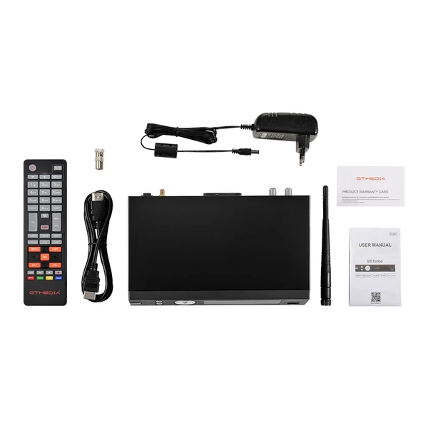 GTMEDIA V8 TURBO TV vevő Full HD 1080 támogatás DVB-S2/S2X/T2/Cable/J.83B videolejátszó Beépített WiFi támogatás H.265 CA kártyahely