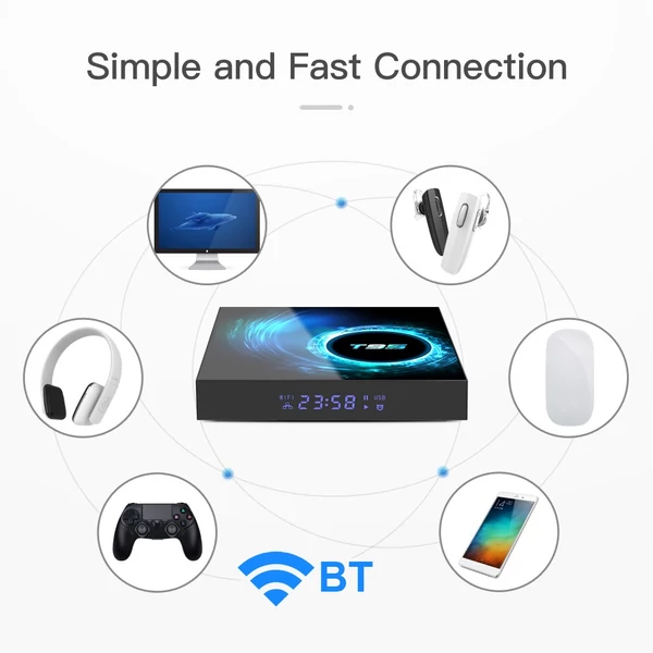 T95 Android 10.0 Smart TV Box Allwinner H616 négymagos 64 bites 4K médialejátszó - 4GB + 64GB