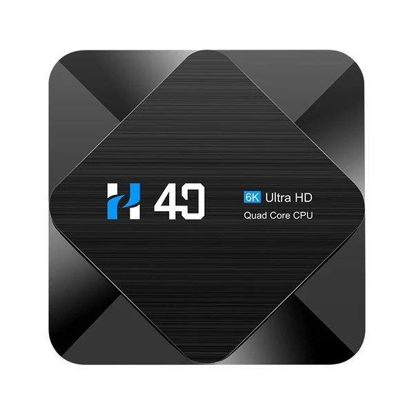 H40 Android 10.0 Smart TV Box Allwinner H616 Négymagos UHD 4K médialejátszó 6K HDR10 H.265 VP9 2.4G & 5G WiFi BT4.1 100M LAN LCD kijelzős távirányító - 4GB + 32GB