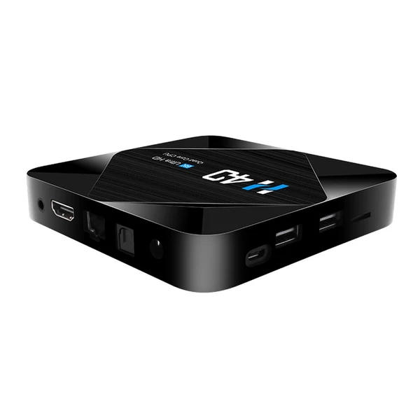 H40 Android 10.0 Smart TV Box Allwinner H616 Négymagos UHD 4K médialejátszó 6K HDR10 H.265 VP9 2.4G & 5G WiFi BT4.1 100M LAN LCD kijelzős távirányító - 4GB + 32GB