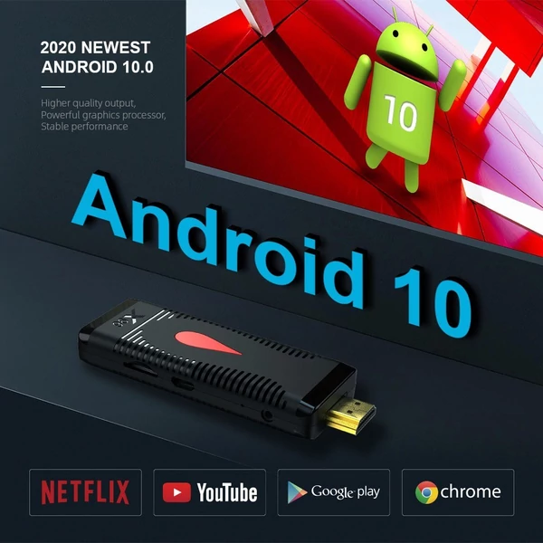 X96 S400 TV Stick 4k Smart TV Box okosító 2.4G Wifi Android 10 - 2GB+16GB