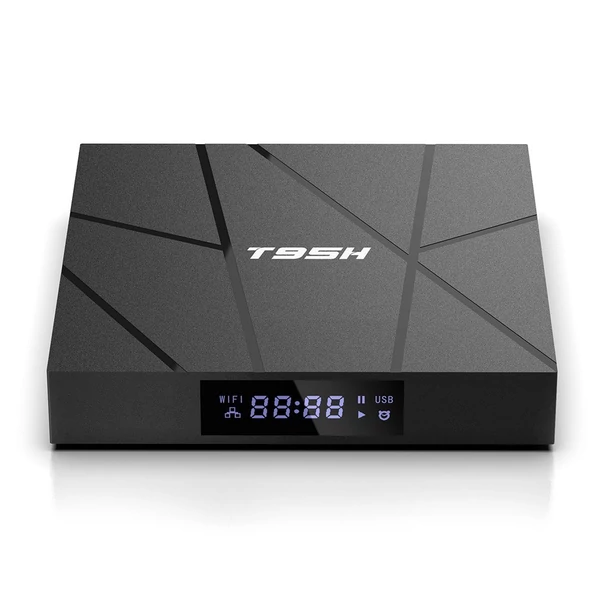 T95H Android 10.0 Smart TV Box Allwinner H616 négymagos 64 bites 6K médialejátszó LCD kijelző - 4GB+32GB