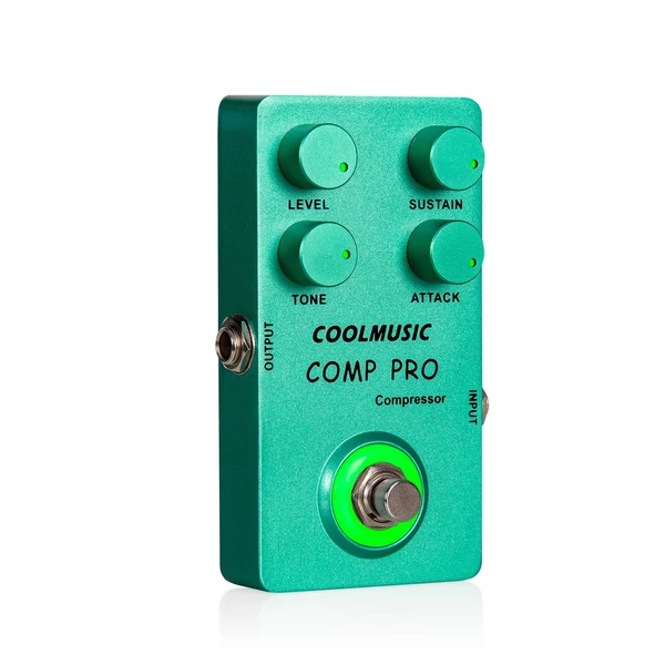 COOLMUSIC True Bypass gitáreffektus pedálok 4 forgó gombbal és lábkapcsolóval elektromos gitárhoz, basszusgitárhoz - C-CS01