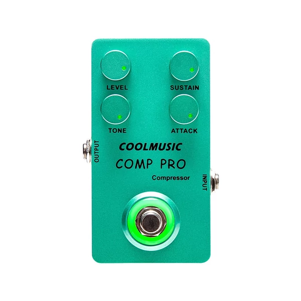 COOLMUSIC True Bypass gitáreffektus pedálok 4 forgó gombbal és lábkapcsolóval elektromos gitárhoz, basszusgitárhoz - C-CS01